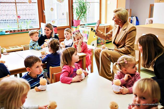 Wizyta Agaty Kornhauser–Dudy w Międzypokoleniowym Domu Opieki im. Marii, Marty i Łazarza w Logatcu